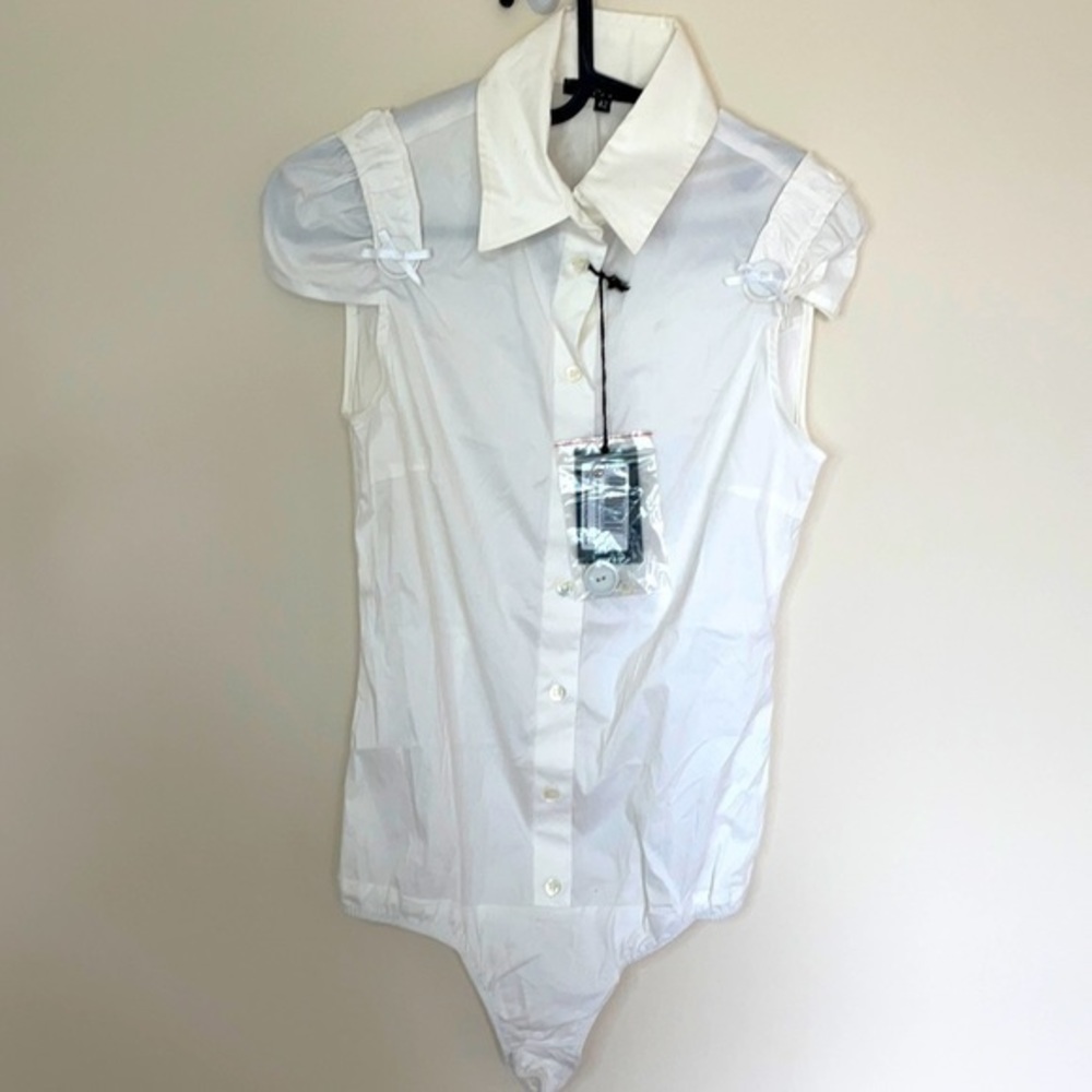Patirizia Pepe Button Down Bodysuit White 12